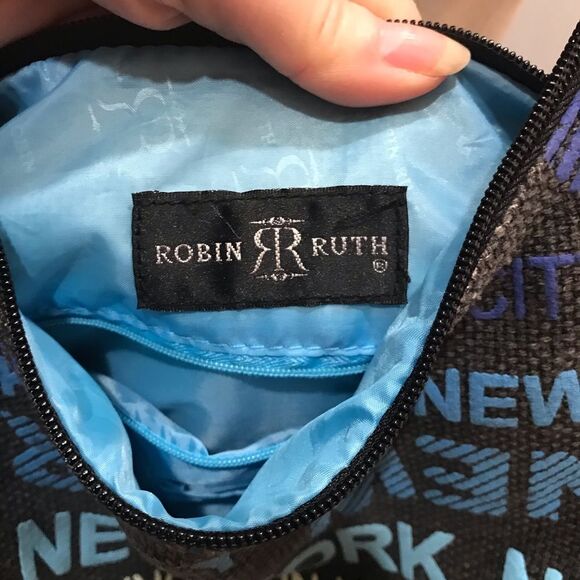 Robin Ruth New York Large Canvas Bag Tote Zip Closure - Picture 6 of 16
